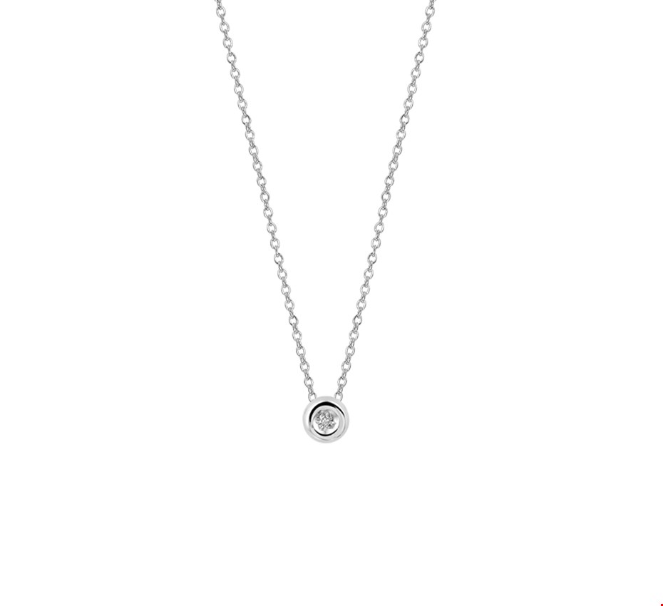 TFT Collier Witgoud Diamant 0.01ct H SI 1,0 mm x 45 cm