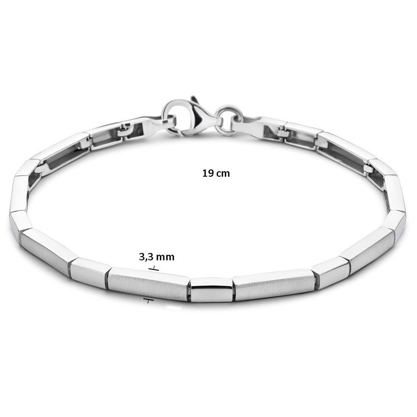 Armband Choker mat-glanzend zilver 3,3 mm 19 cm