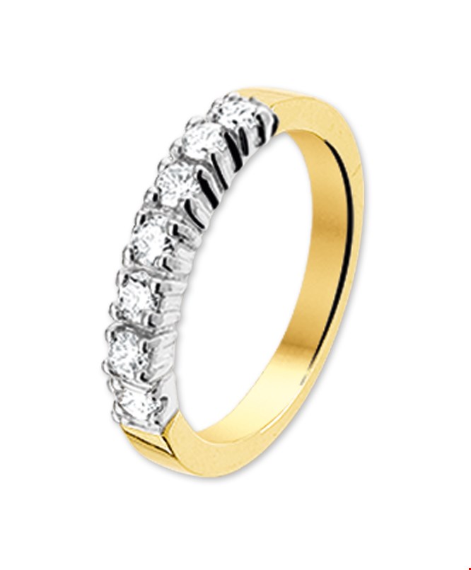 TFT Ring Diamant 0.21ct H P1 Bicolor Goud