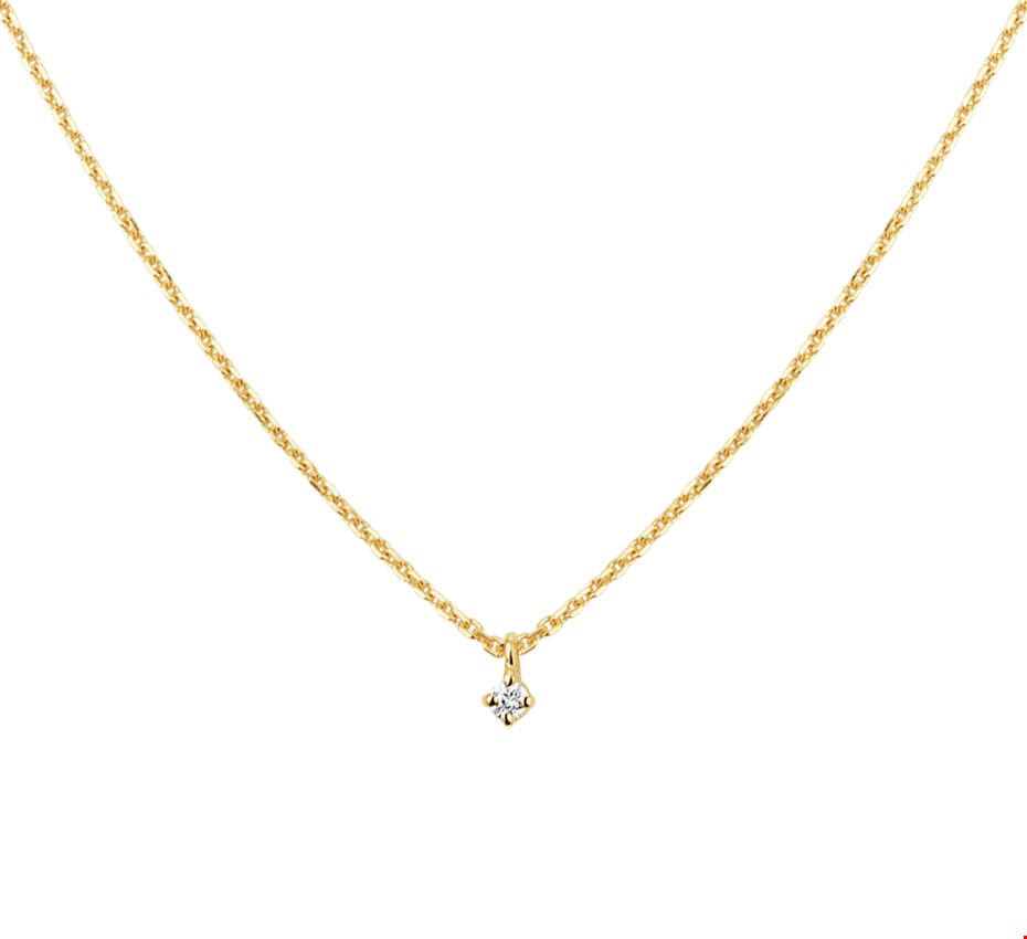 Collier Diamant 0.03ct H Si 41 - 43 - 45 Cm