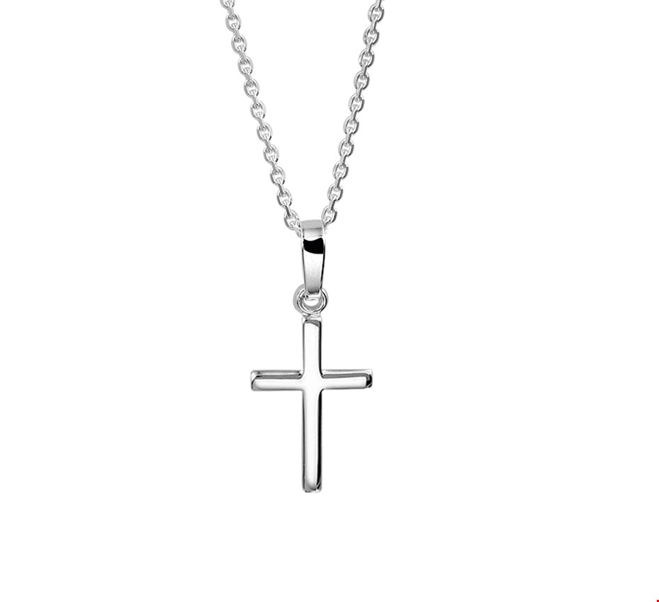 TFT Zilveren Ketting Kruis 1,1 mm x 41+4 cm