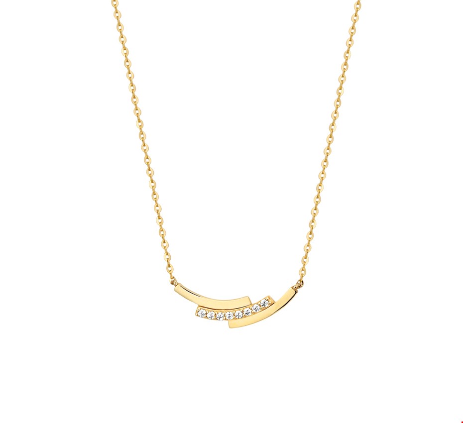 Huiscollectie 4207860 Collier Bicolor Goud Zirkonia 1,1 mm 41 - 43 - 45 cm