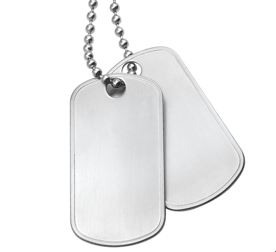 Stalen Collier met 2 dogtags mat 6502776