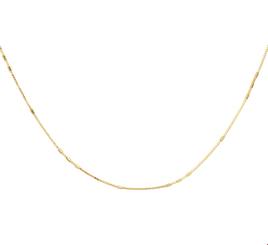 Sparkle14 Ketting Venetiaans En Staafjes 0,9 mm 45 cm - Goud