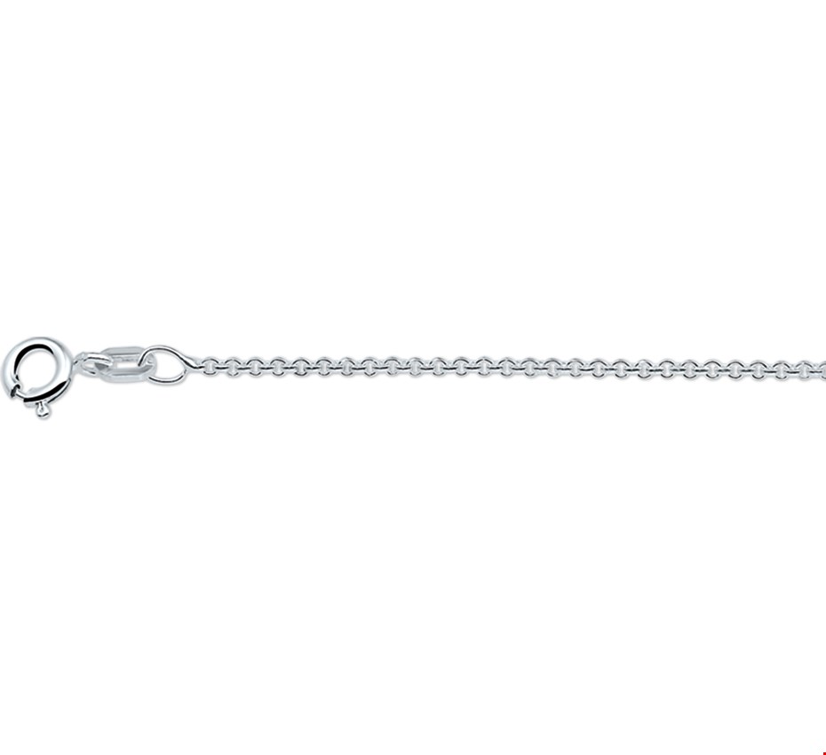 Zilveren Collier anker rond 1 1018837 60 cm