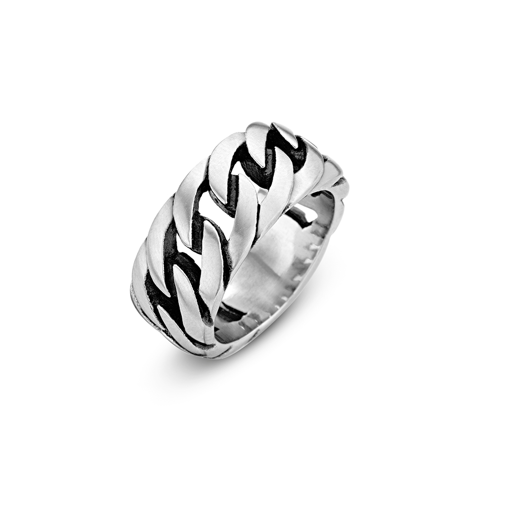 Frank 1967 Steel 7FR 0001 59 Stalen heren ring - Maat 59 - Zilverkleurig