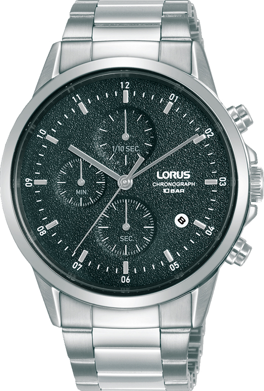 Lorus RM365HX9 Horloge Chronograaf zilverkleurig-zwart 42 mm