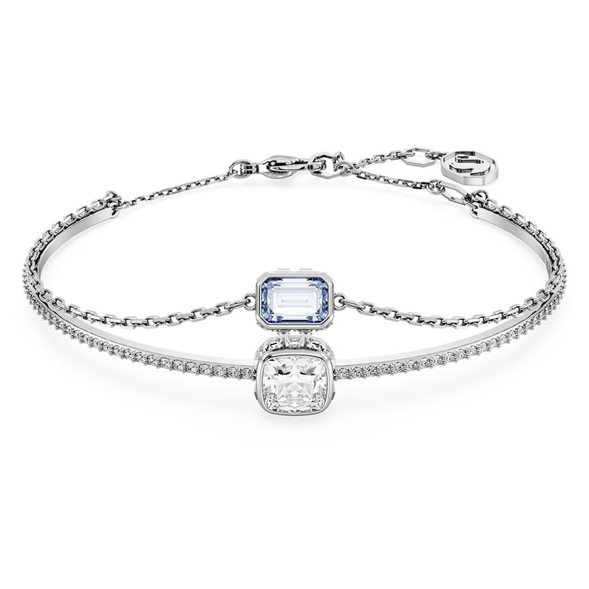 Swarovski 5668244 Armband Stilla zilverkleurig-blauw-wit 16,5-19 cm