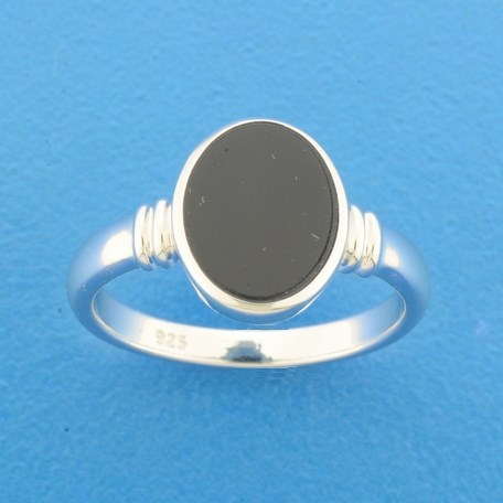 TFT Ring Onyx Zilver Gerhodineerd