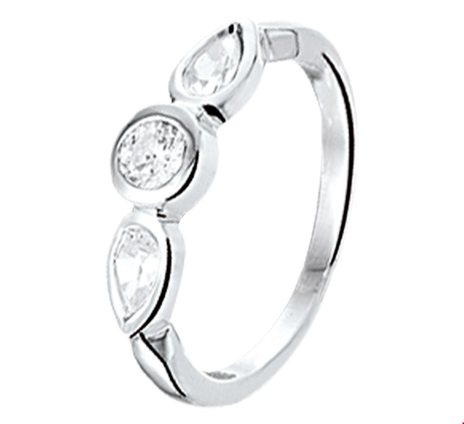 The Kids Jewelry Collection Ring Zirkonia - Zilver