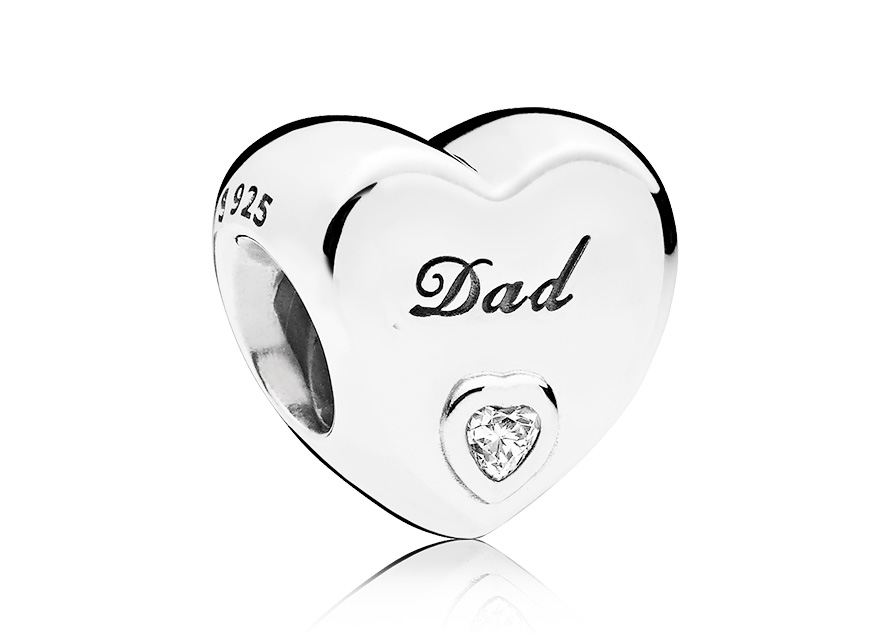 Pandora 796458CZ Bedel Dad, Papa, Vader zilver