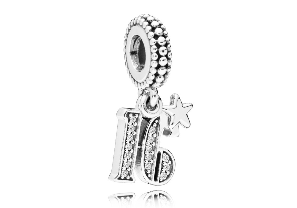 Pandora 797261CZ Hangbedel 16 Years of Love zilver