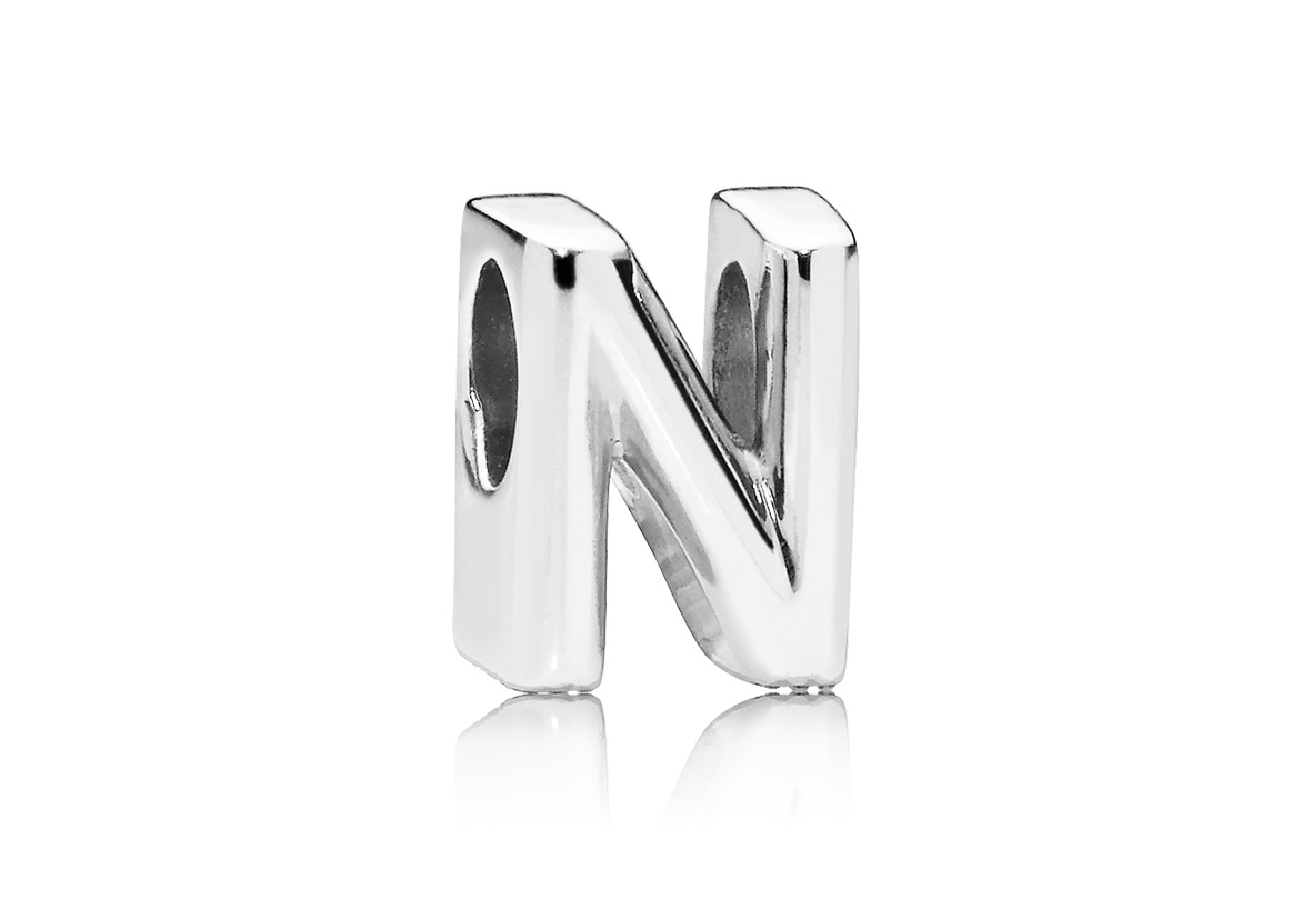 Pandora 797468 Bedel zilver Letter N