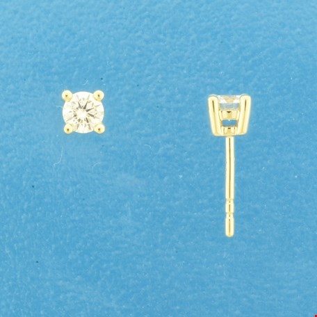 TFT Oorknoppen Diamant 0.40ct (2x0.20ct) H SI Geelgoud Glanzend 4 mm x 4 mm