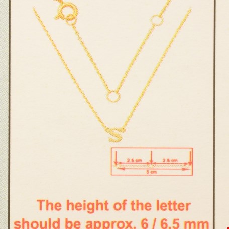 Collier Letter 40 - 42 - 44 Cm