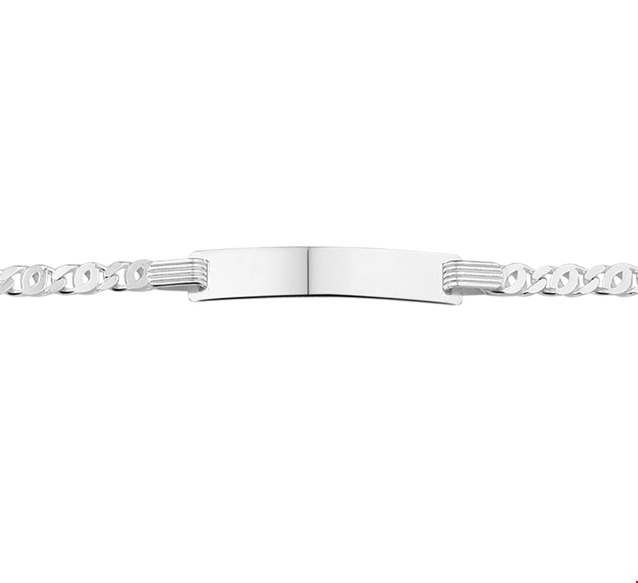 Graveerarmband Zilver Anker Plaat 5,0 mm 14-16 cm