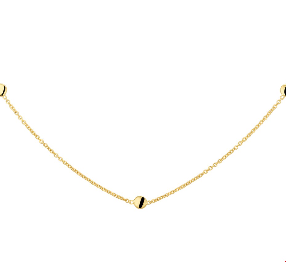 Sparkle14 Ketting Rondjes 1,2 mm 41 + 3 cm - Goud