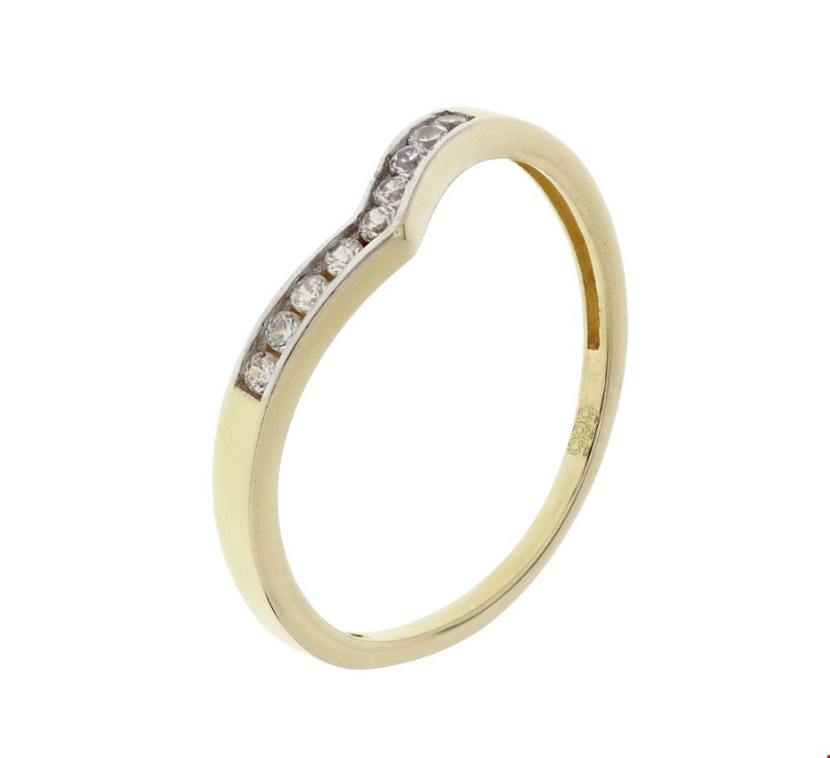 The Jewelry Collection Ring Zirkonia - Goud