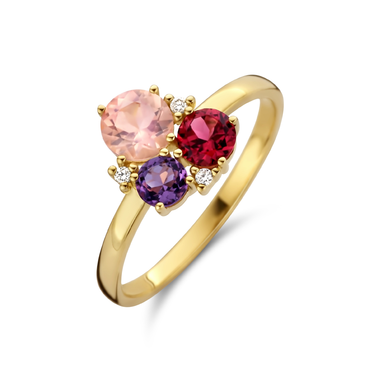 Ring Edelstenen En Diamant 0.02ct H P1