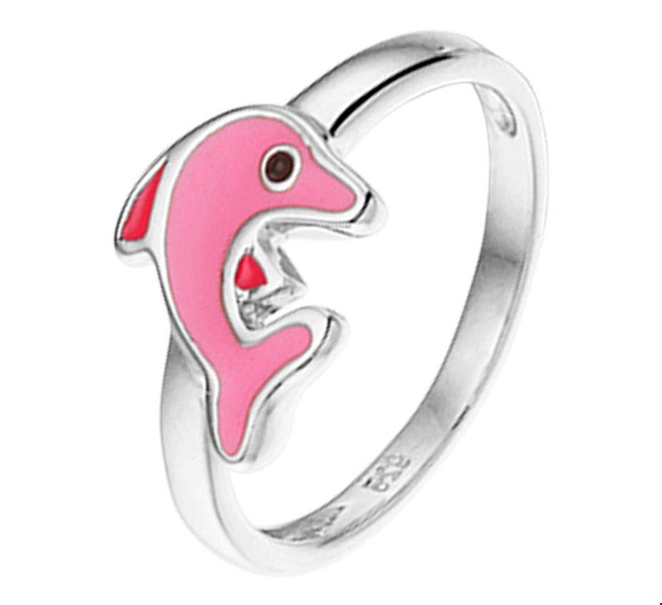 The Kids Jewelry Collection Ring Dolfijn - Zilver