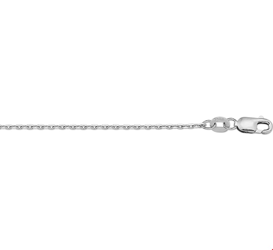 Huiscollectie Collier Witgoud Anker Geslepen 1,3 mm 41 - 43 - 45 cm