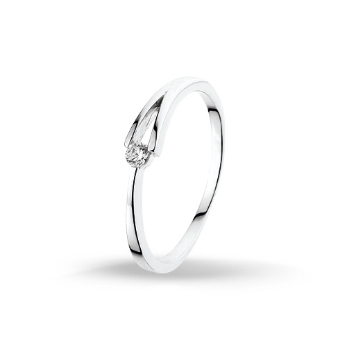 The Jewelry Collection Ring Zirkonia - Goud