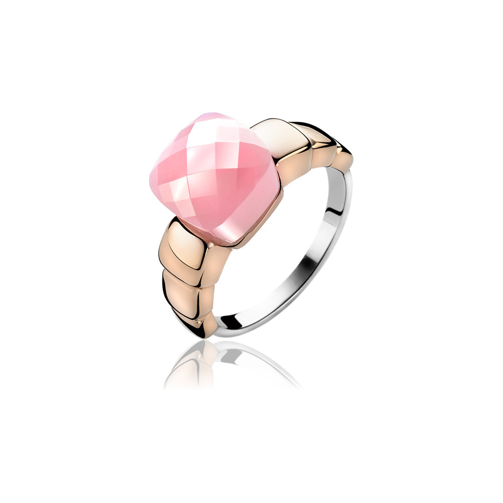 Zinzi ZIR1111R Ring zilver-zirconia rosekleurig-roze