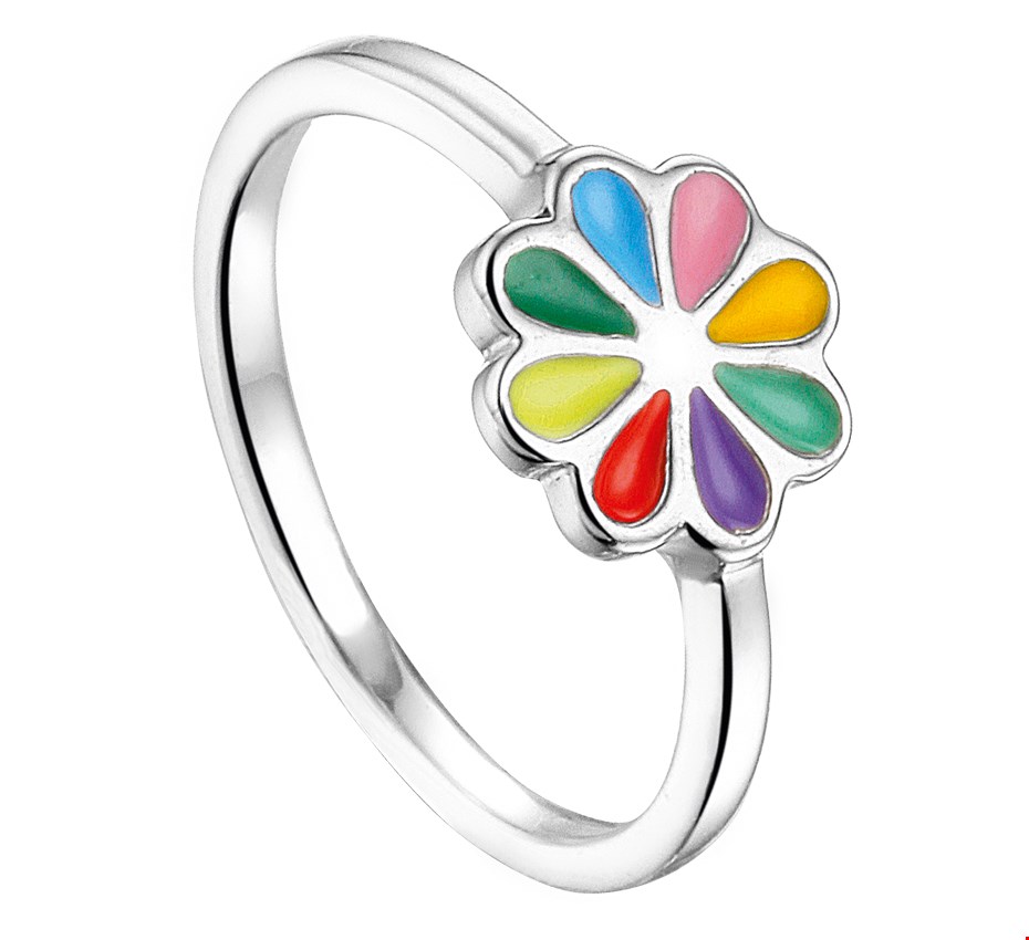TFT Ring Bloem Zilver Gerhodineerd