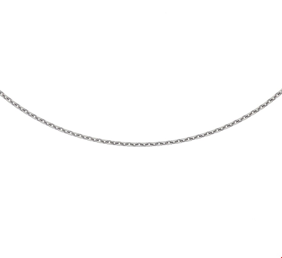 The Jewelry Collection Ketting Anker 1,1 mm 41 + 4 cm - Zilver Gerhodineerd