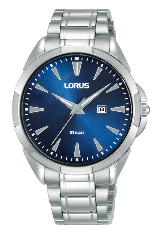 Lorus RJ257BX9 Horloge staal zilverkleurig-blauw 36 mm