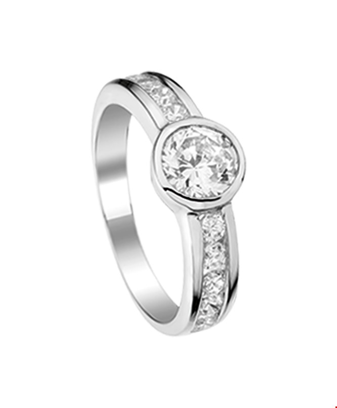 The Kids Jewelry Collection Ring Zirkonia - Zilver