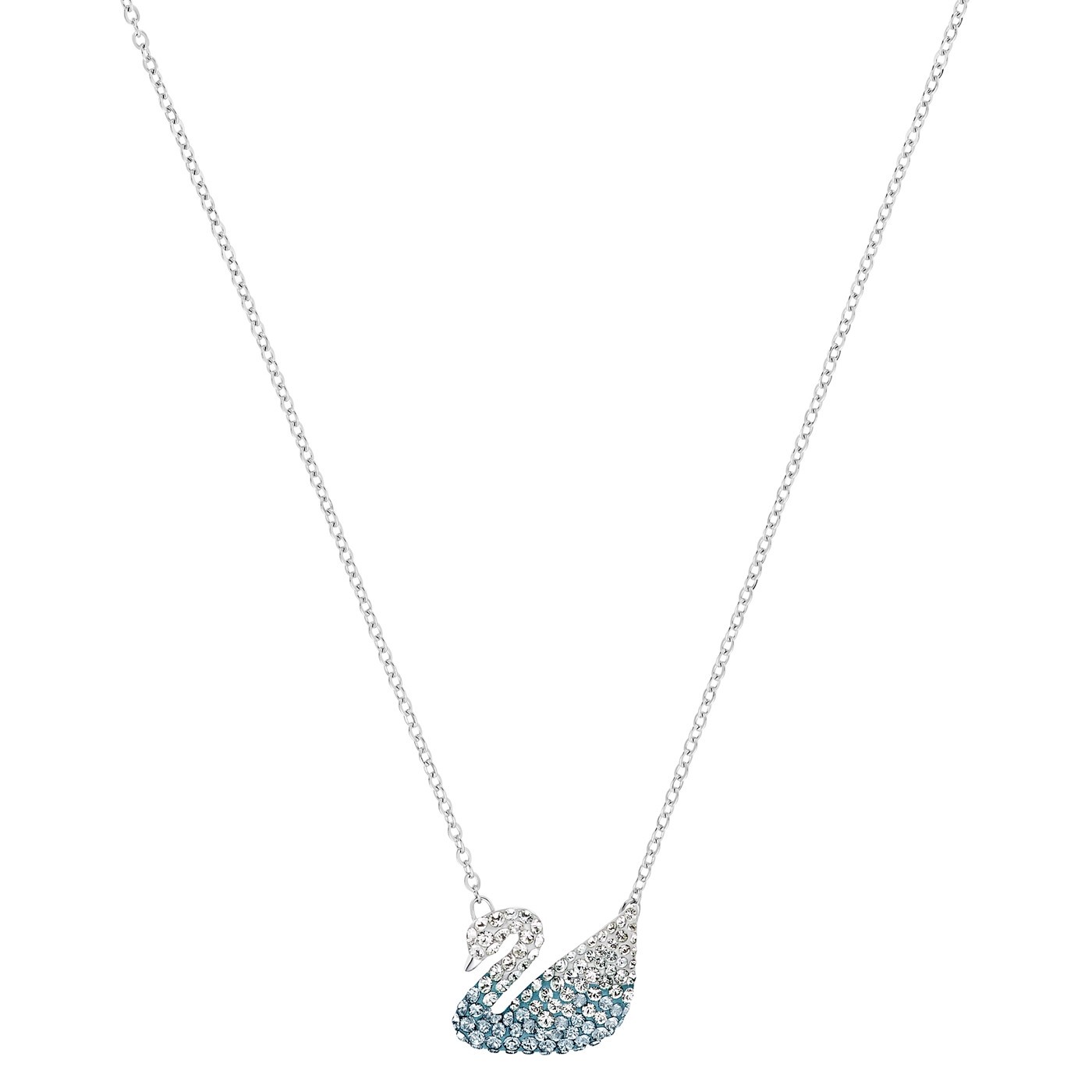 Swarovski 5512095 Ketting Iconic Swan zilverkleurig-blauw 38-42 cm