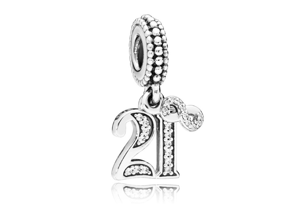 Pandora Hangbedel zilver 21 Years of Love 797263CZ