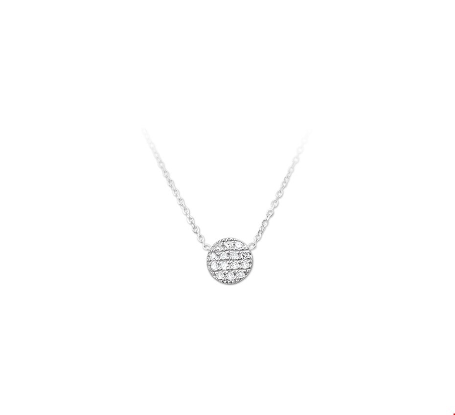 TFT Collier Witgoud Diamant 0.07 Ct. 40 + 2 cm