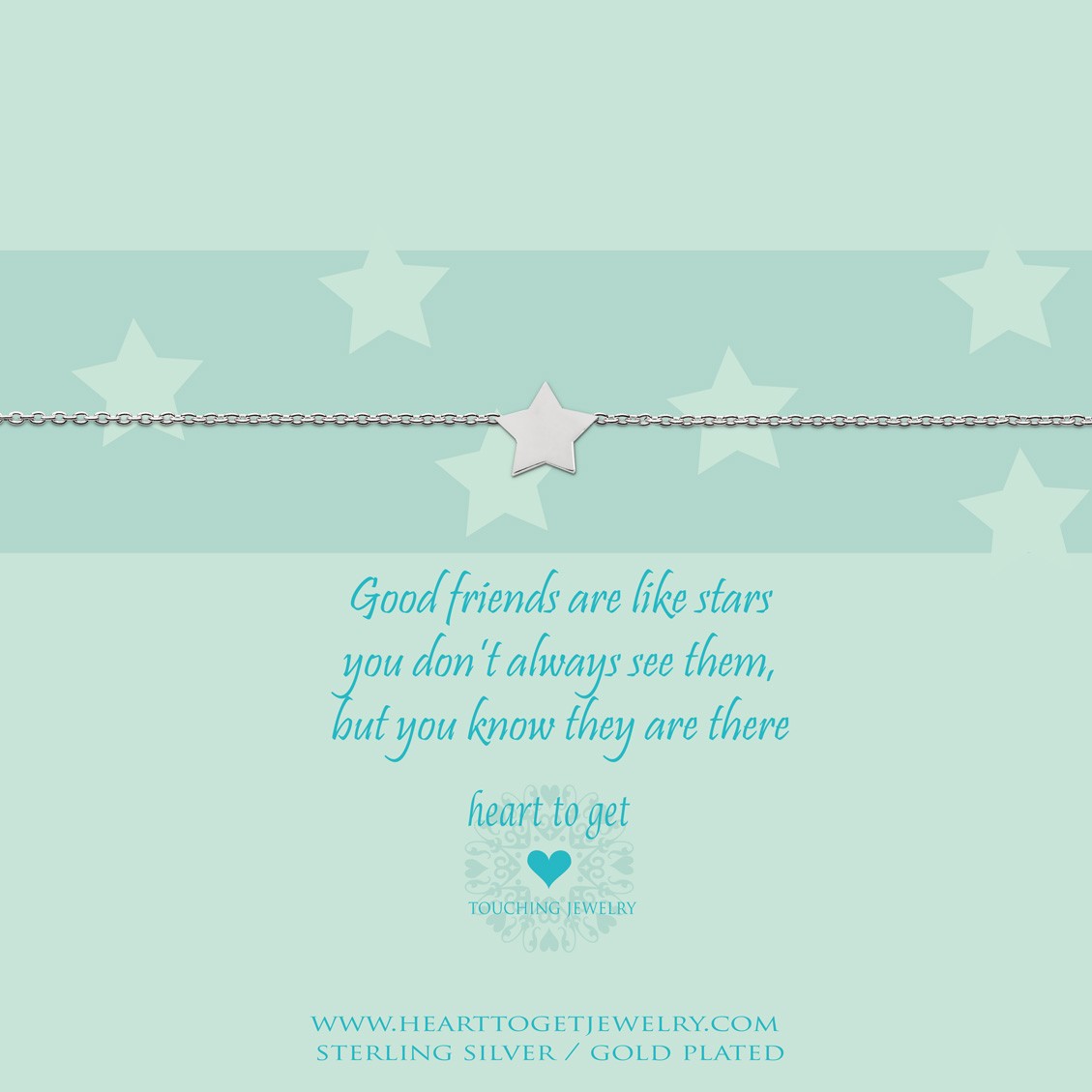 Heart To Get B105STA13S Bracelet Star Good Friends Are Like Stars, You Don't Always See Them