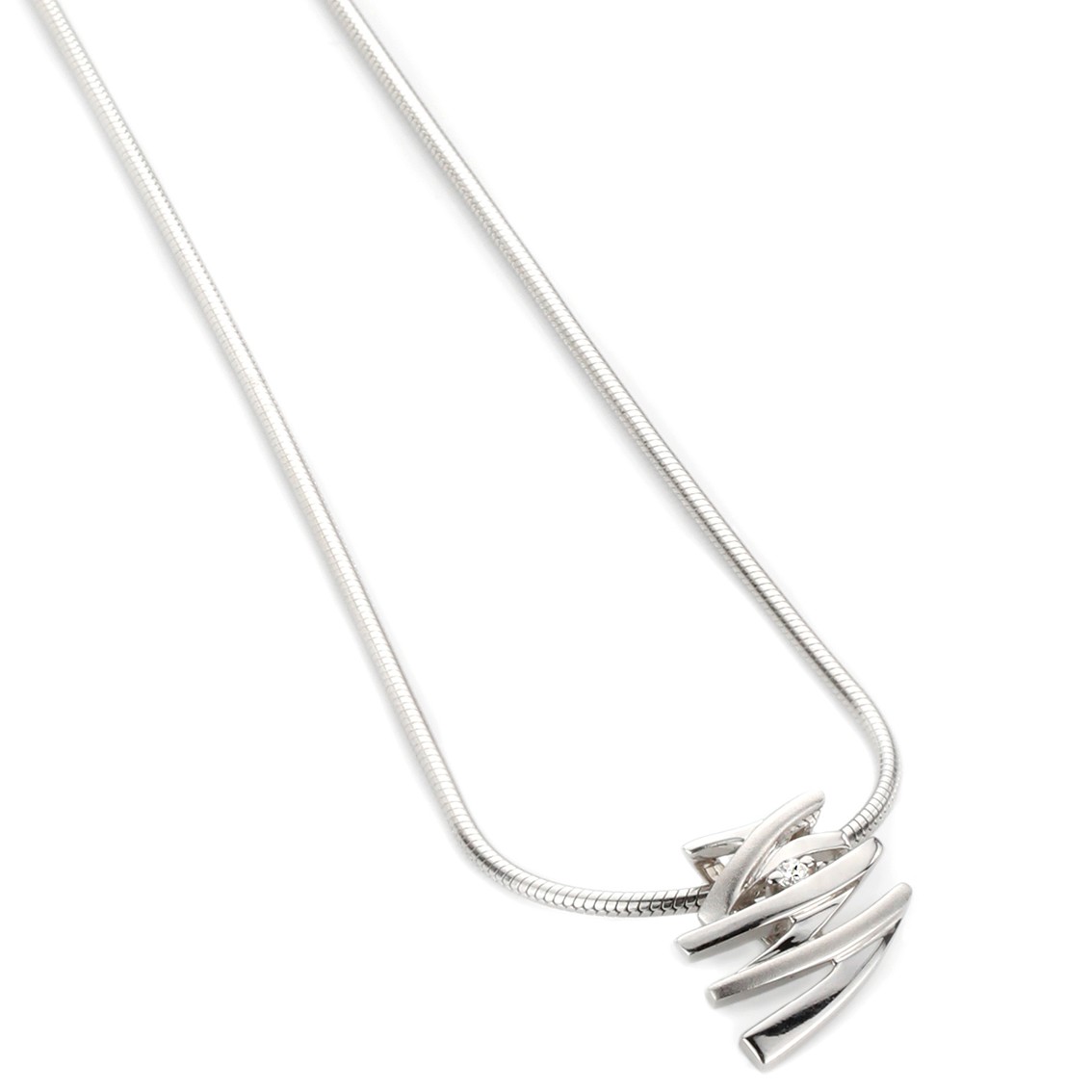 GALA DESIGN J0093 Ketting Tokyo zilver-zirconia wit 45 cm