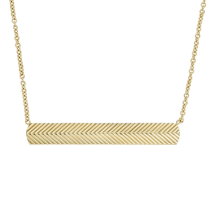 Fossil JF04533710 Ketting Harlow staal goudkleurig