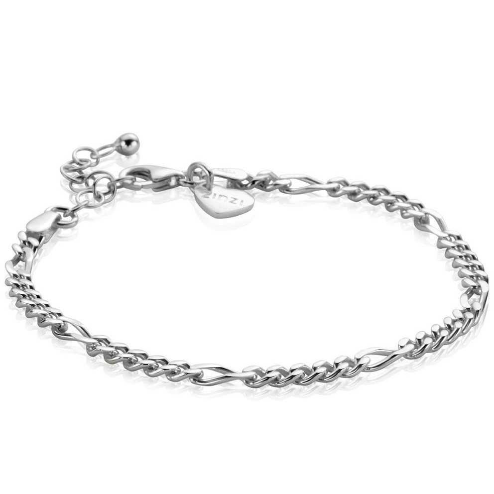 Zinzi ZIA2291 Armband Figaroschakel zilver 3,5 mm 17-20 cm