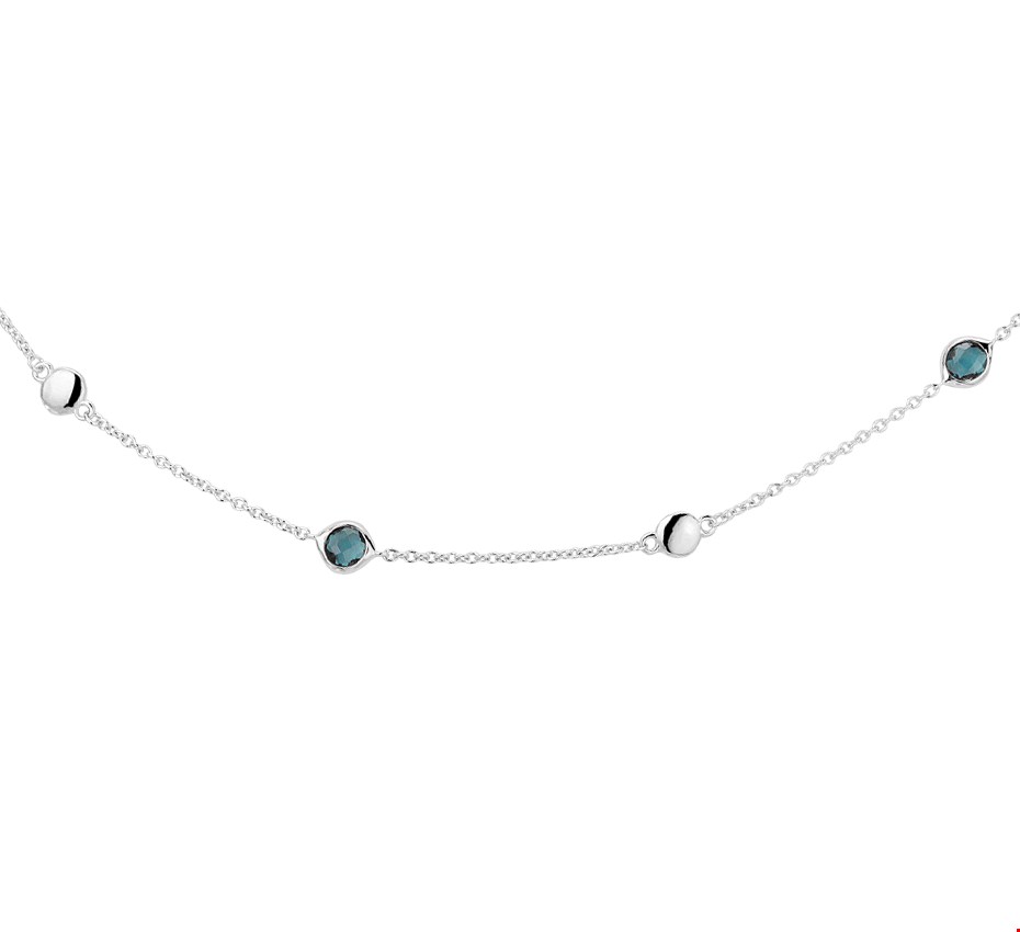 Collier London Blue Topaas 3.15ct 41 + 3 Cm