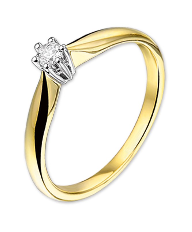 Ring Diamant 0.10ct H Si