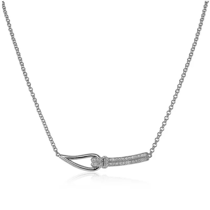 Zinzi by Mart Visser MVC19 Ketting Luxe Knoop zilver-zirconia 45 cm