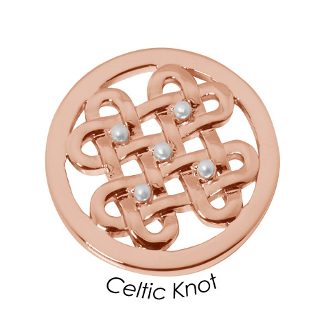 Quoins Disk QMB-62M-R Celtic Knot staal rosekleurig (M)