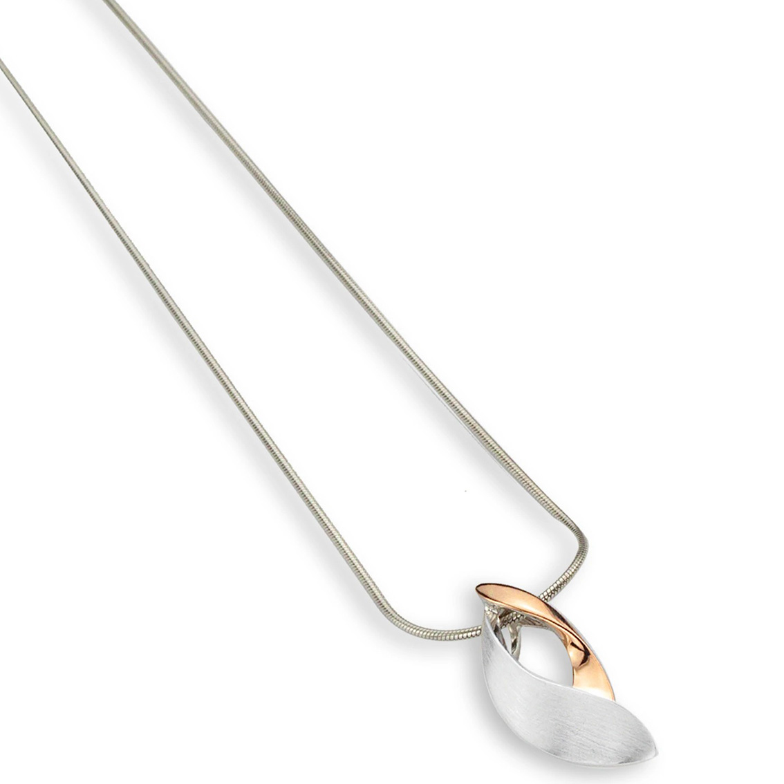 YO DESIGN T0997 Ketting Lara zilver rose-en zilverkleurig 45 cm